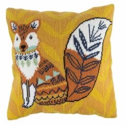 Half Stitch - Tapestry Cushion Kit | Fox 8 Half Stitch - Tapestry Cushion Kit | Fox -Sewing Art E109058 01 3