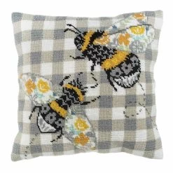 Half Stitch - Tapestry Cushion Kit | Gingham Bee -Sewing Art E109058 03 3