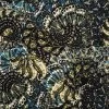 Viscose Jersey Fabric | Floral Petrol -Sewing Art E109109 01 1