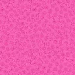 Spring Flowers Lewis & Irene Fabric | Floral Vines Bright Pink