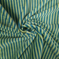 Velour Jersey Stripe | Turquoise & Lime