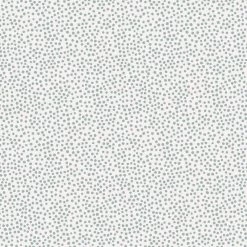 Winter In Bluebell Wood Lewis & Irene Flannel | Dots Blue/Grey On Cream