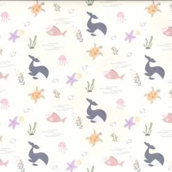 PU Printed Waterproof Raincoat Fabric | Sea Bed