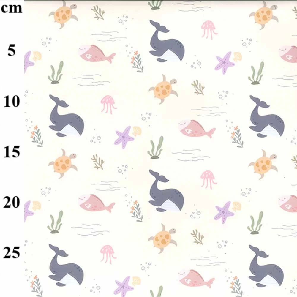 PU Printed Waterproof Raincoat Fabric | Sea Bed 4 PU Printed Waterproof Raincoat Fabric | Sea Bed - Image 2