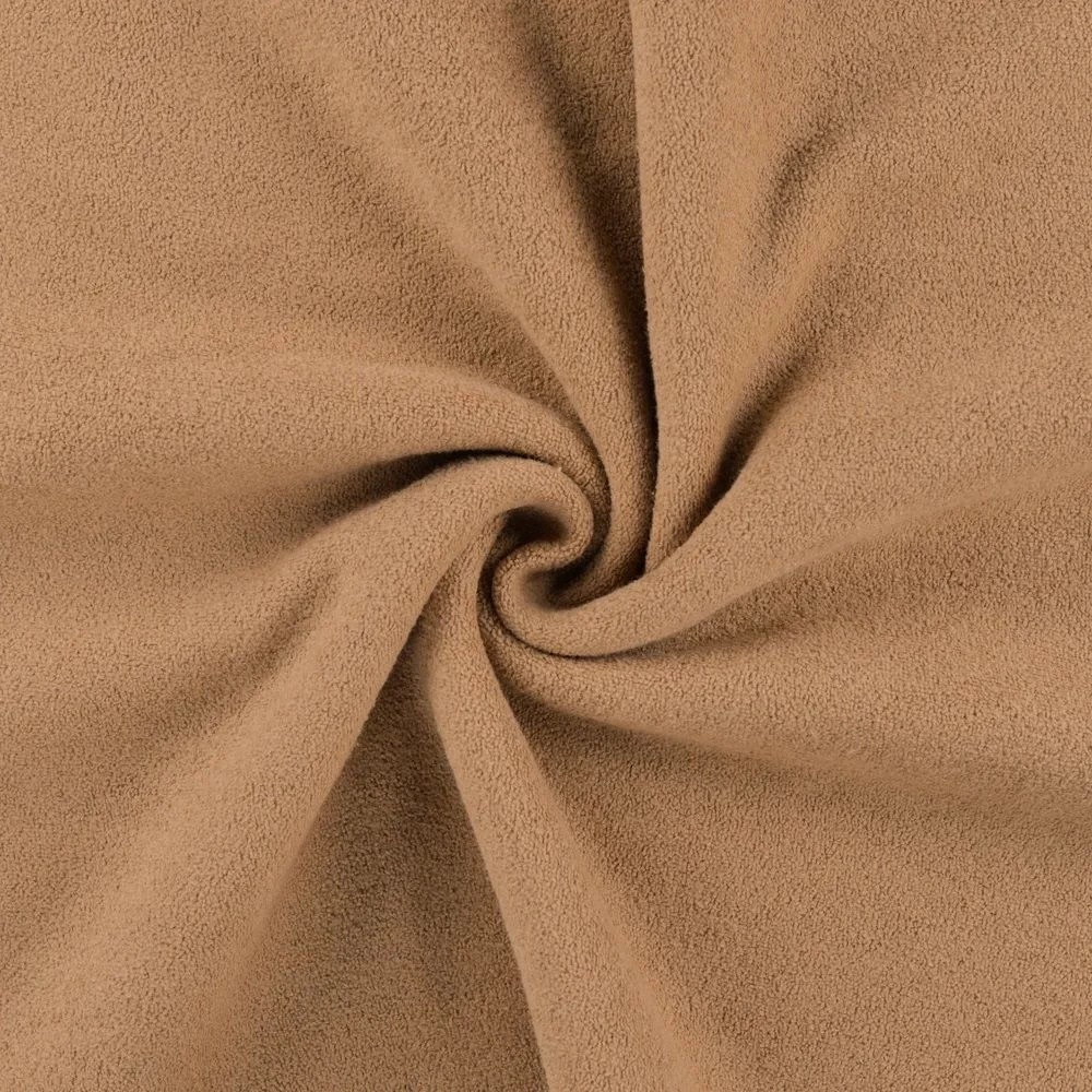 Terry Backed Fleece Fabric | Caramel 4 Terry Backed Fleece Fabric | Caramel - Image 2