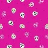 Small Things Glow Fabric | Sugar Skulls Bright Pink 2 Small Things Glow Fabric | Sugar Skulls Bright Pink -Sewing Art SM40 2 1