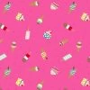 Small Things Sweet Fabric | Ice Cream Bright Pink -Sewing Art SM48 3 1