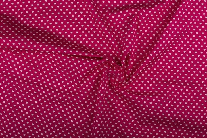 Stitch It, Cotton Print Fabric | Mini Heart Fuchsia 6 Stitch It, Cotton Print Fabric | Mini Heart Fuchsia - Image 4