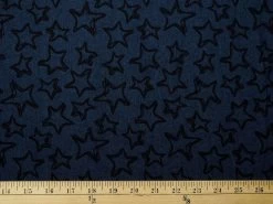 Denim Fabric Print | Groovy Stars Dark Blue 6 Denim Fabric Print | Groovy Stars Dark Blue -Sewing Art denim fabric print groovy star main 2 106021