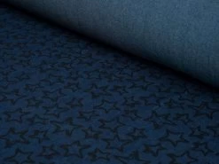 Denim Fabric Print | Groovy Stars Dark Blue 7 Denim Fabric Print | Groovy Stars Dark Blue -Sewing Art denim fabric print groovy star main 3 106021