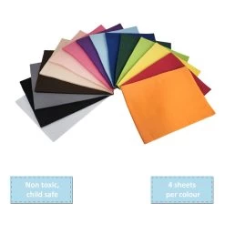Acrylic Felt Pack, 23 X 30cm | Assorted Colours - 60pcs -Sewing Art e107514 02 3