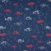 French Terry Fabric | Fish Navy 2 French Terry Fabric | Fish Navy -Sewing Art e107563 03 1