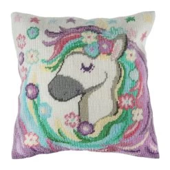 Half Stitch - Tapestry Cushion Kit | Unicorn -Sewing Art e109058 06 3