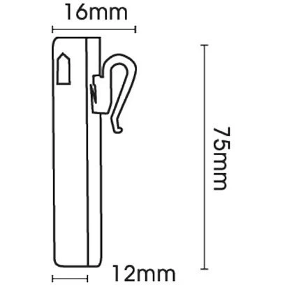 Microflex Adjustable Curtain Hook - 75mm | Multi Pack Options 4 Microflex Adjustable Curtain Hook - 75mm | Multi Pack Options - Image 2