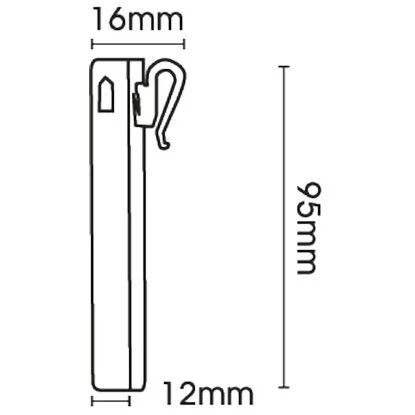 Microflex Adjustable Curtain Hook - 95mm | Multi Pack Options 4 Microflex Adjustable Curtain Hook - 95mm | Multi Pack Options - Image 2