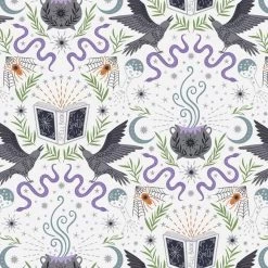 Cast A Spell Lewis & Irene Fabric | Spell Caster Cream Silver Metallic