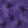 Cast A Spell Lewis & Irene Fabric | Flying Witches Purple Silver Metallic -Sewing Art e109881 a722 2 1