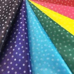 PU Printed Waterproof Raincoat Fabric | Spots Black -Sewing Art img 1441 7