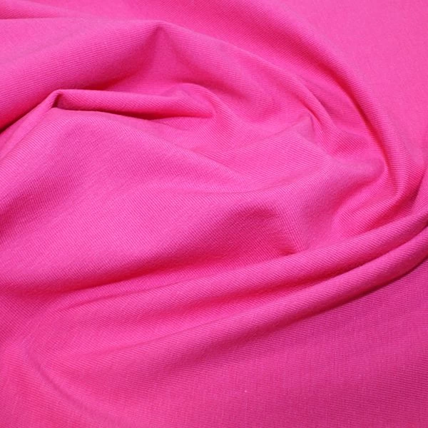 Organic Jersey Fabric Plain | Fuschia 3 Organic Jersey Fabric Plain | Fuschia