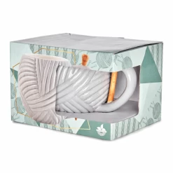 Mug | Knitting Designs Double Offer -Sewing Art mug yarn ball grey 1 1