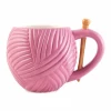 Mug | Yarn Ball Design Pink -Sewing Art mug yarn ball pink 2